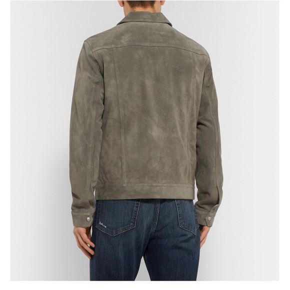 FRAME NWT Modern
Suede Trucker Jacket in Deep Army Sz M - Picture 3 of 12